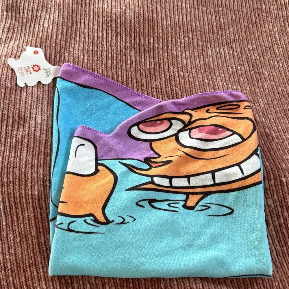 Ren Bath Towel - Ren & Stimpy NWT 🧼